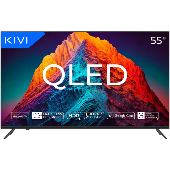 Телевізор KIVI 55" UHD QLED Android TV Black (55U770QB)